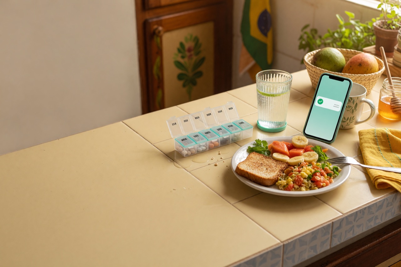 Como organizar remédios, suplementos e dieta na rotina